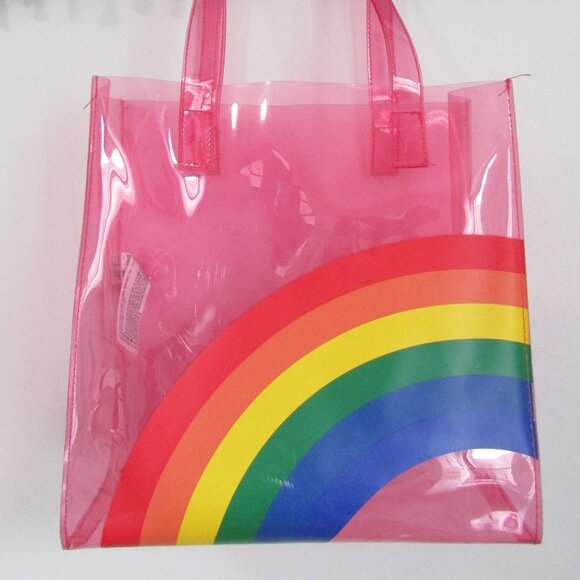 Forever 21 RAINBOW tote || Rainbow PVC tote bag - Picture 1 of 2